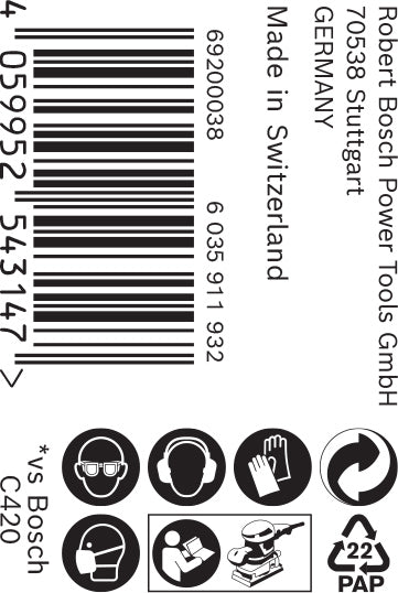 Bosch Sanding Sheet ExC470,G400,93mmx50m