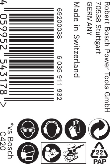 Folha de lixa Bosch ExC470,G80,115mmx50m