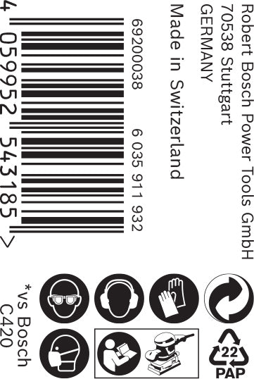 Folha de lixa Bosch ExC470,100,115mmx50m