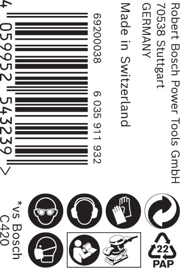 Folha de lixa Bosch ExC470,400,115mmx50m