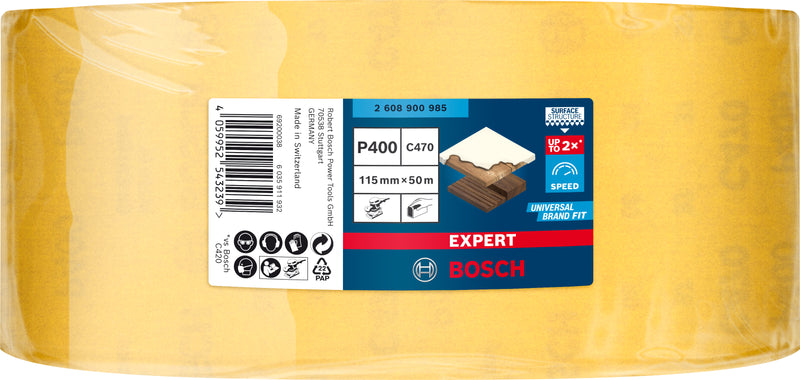 Folha de lixa Bosch ExC470,400,115mmx50m