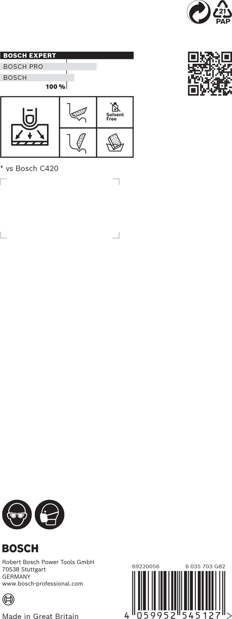 Abrasivos de espuma Bosch Ex,Com,Bloque,Juego,3x