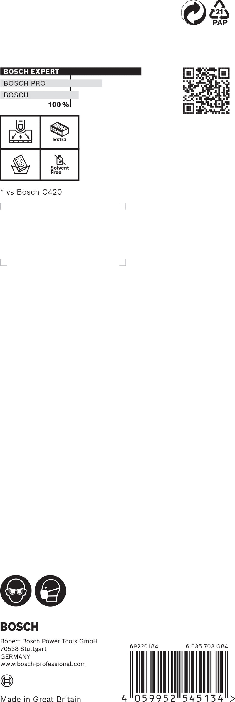 Abrasivos de espuma Bosch Ex, estándar, bloque, juego, 3 unidades