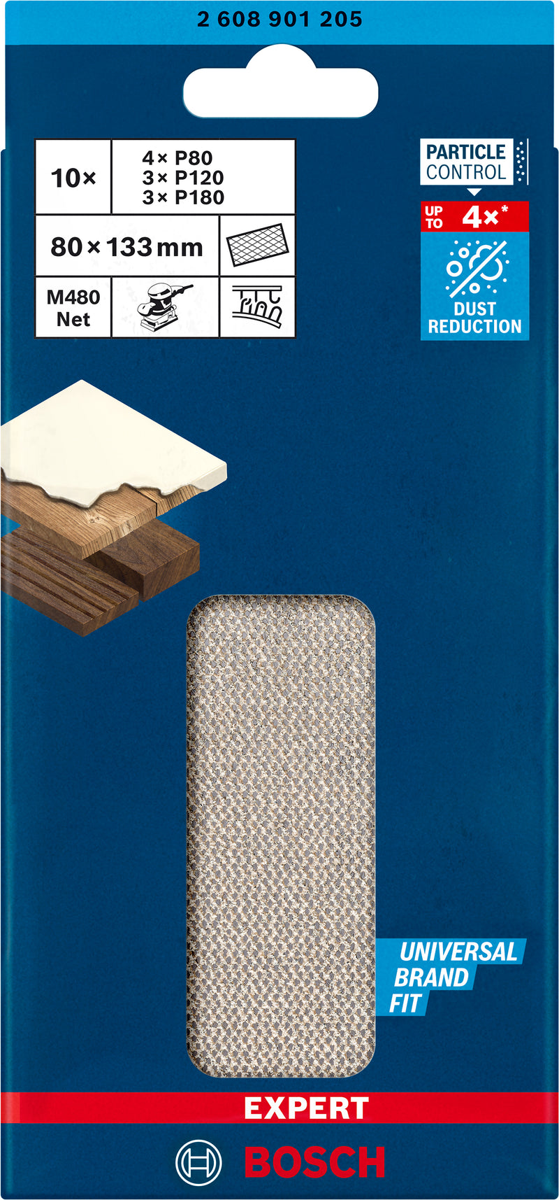 Bosch Set Of Sanding Papers M480,80x133,Set,10