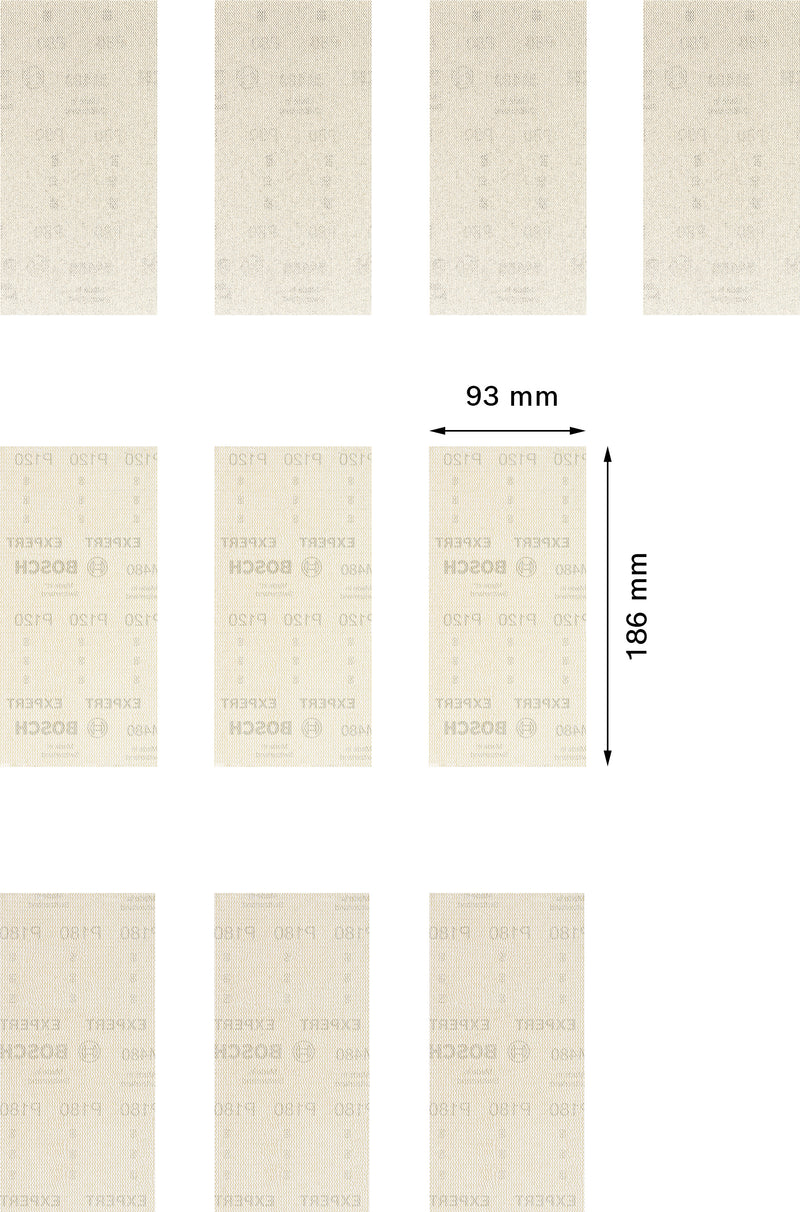 Bosch Set Of Sanding Papers M480,93x186,Set,10