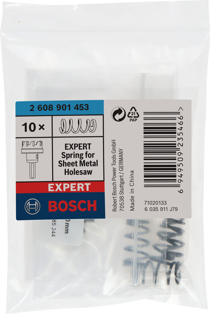 Mola de ejeção para serra anular de chapa metálica Bosch EXPERT para TCT
