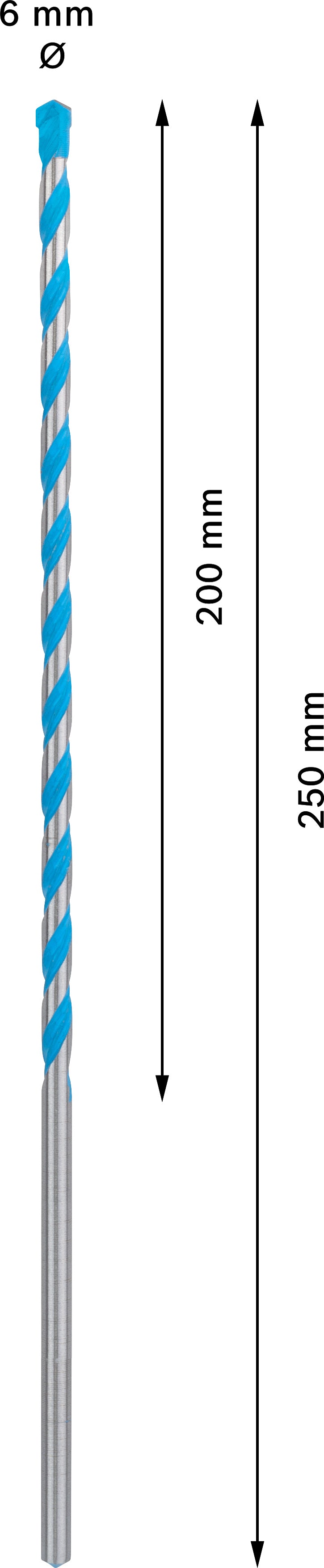 Broca de impacto Bosch Multic. CYL-9 6x200x250