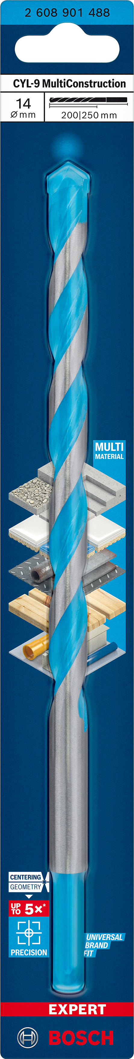 Broca de impacto Bosch Multic. CYL-9 14x200x25