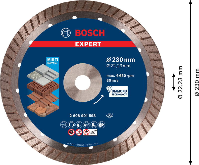 Bosch EXPERT MultiMaterial Turbo 230 mm