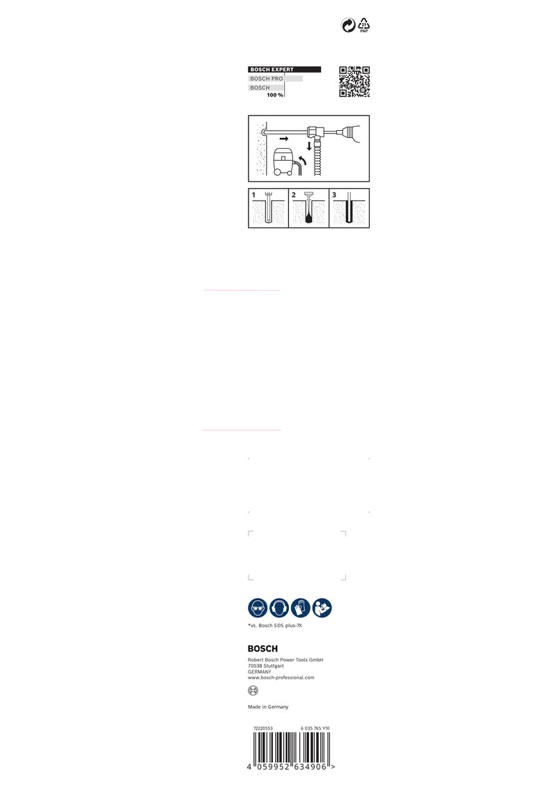 Bosch EXPERT SDS Clean plus-8X Conjunto 20x400x550mm