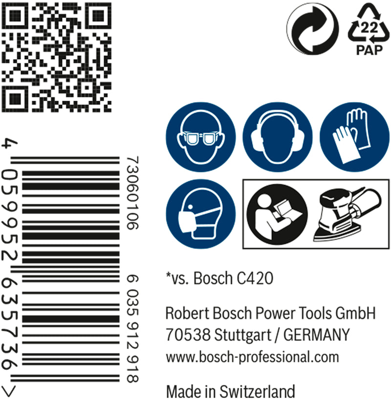 Bosch M480, 100x150mm, P80, 50x