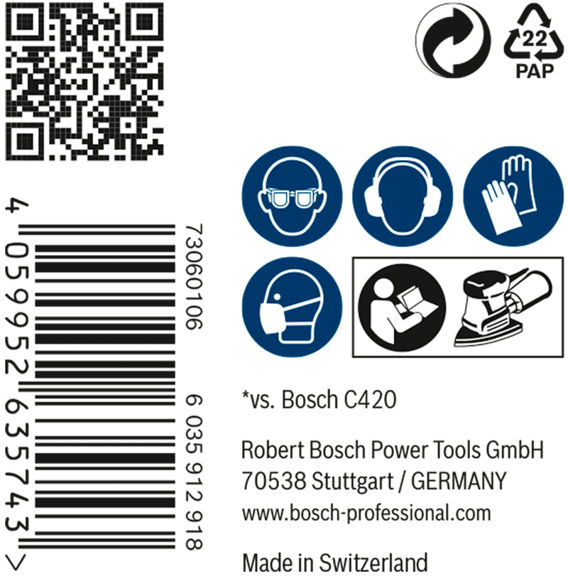 Bosch M480, 100x150mm, P120, 50x