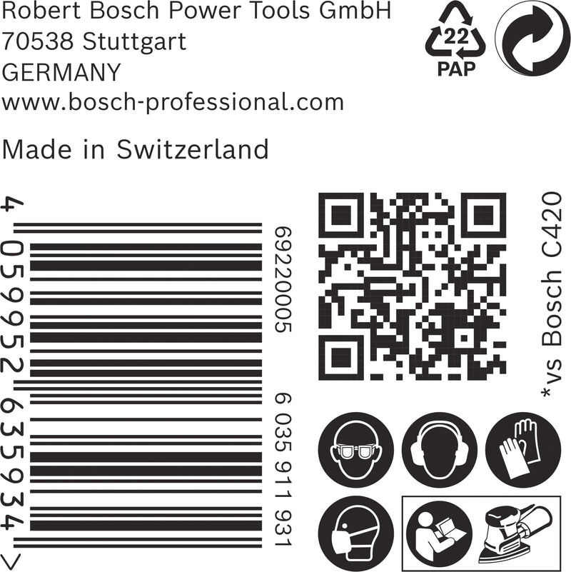 Bosch C470, 100x150mm, P120, 50x