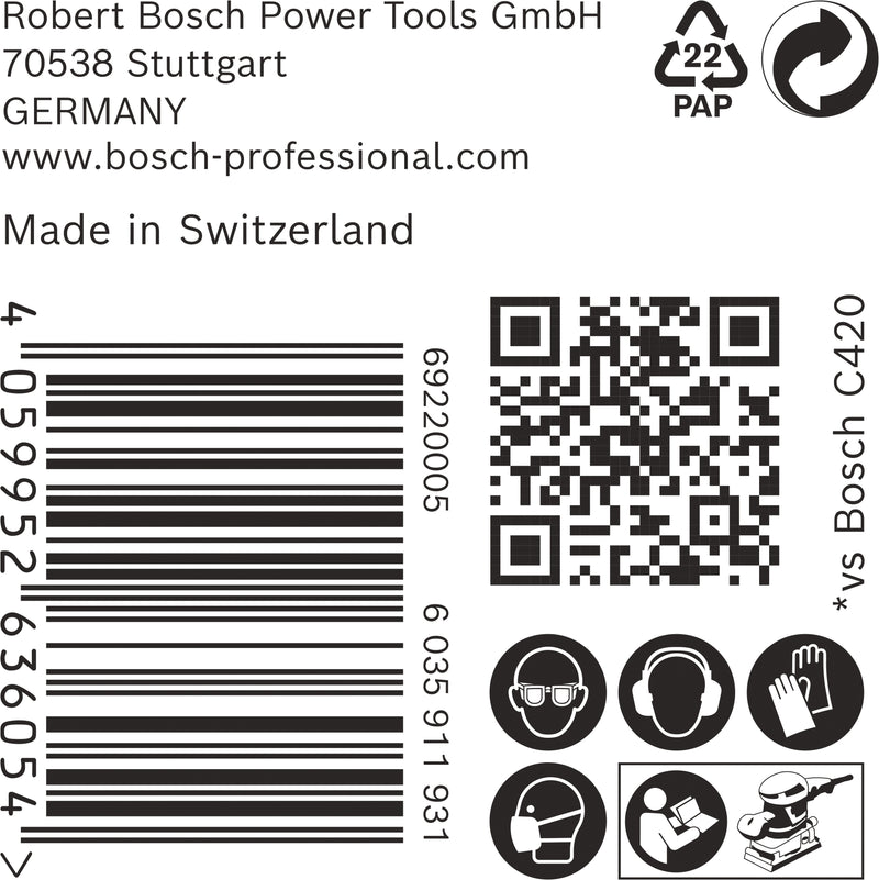 Bosch C470,115x107mm,P60,50x