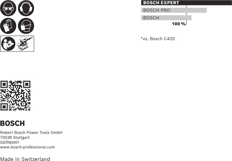 Bosch C470, 115 x 107 mm, P4 x 60/4 x 120/2 x 180, 10 x