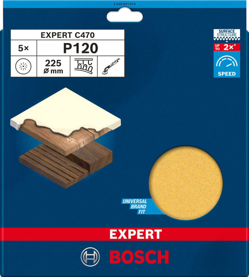 Bosch C470,225mm,P120,5x