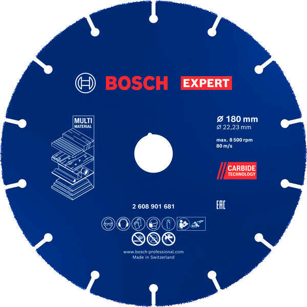 Bosch CARBIDE MULTI WHEEL 180X22.23MM