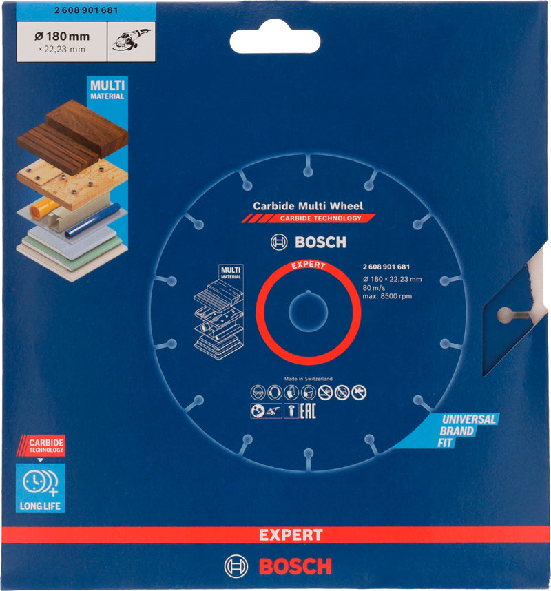 Bosch CARBIDE MULTI WHEEL 180X22.23MM