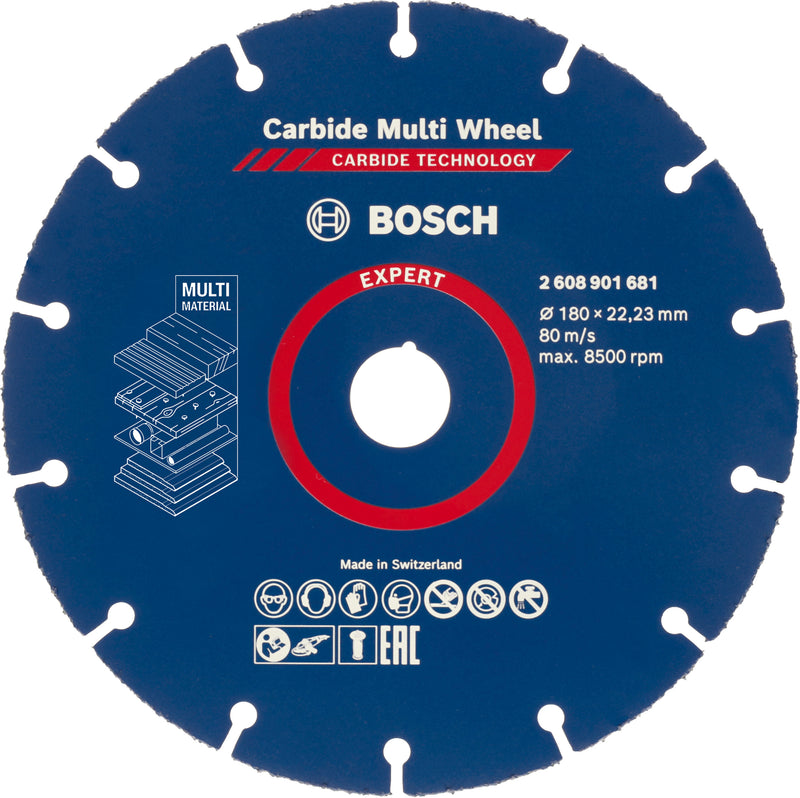 Bosch CARBIDE MULTI WHEEL 180X22.23MM