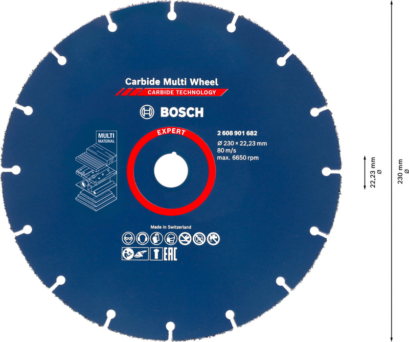 Roda Multiuso de Carboneto Bosch EXPERT 230