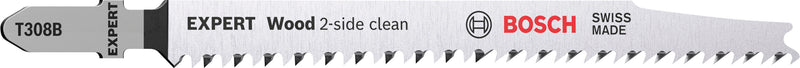 Bosch T308B EXPERT Wood 2-side clean jigsaw blade, 2 pcs.