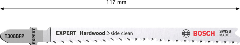 Bosch EXPERT Hardwood 2-side clean T308BFP jigsaw blade 2 pcs.