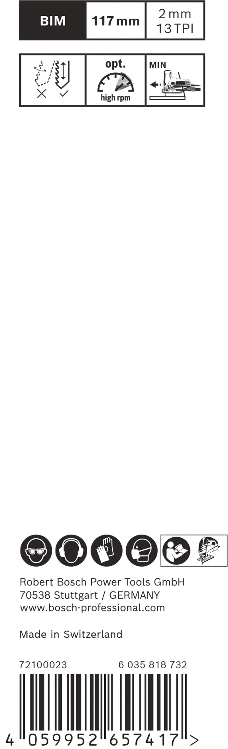 Bosch EXPERT Hardwood 2-side clean T308BFP jigsaw blade 2 pcs.