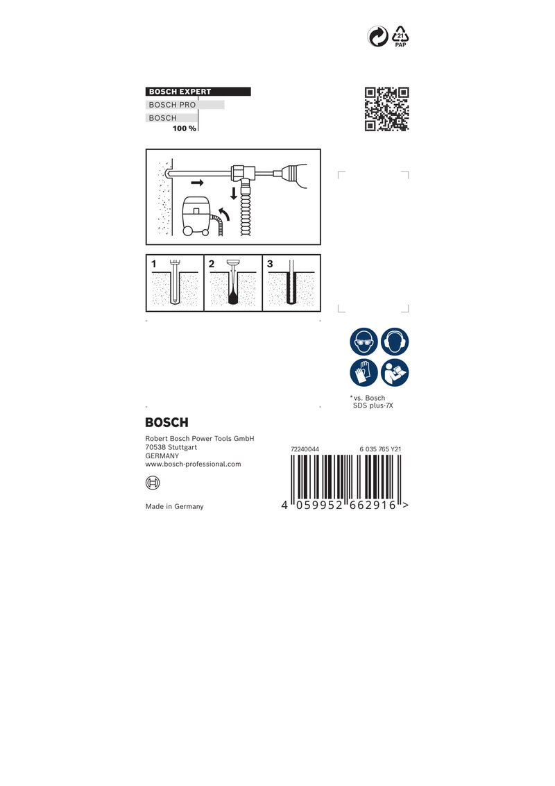Bosch EXPERT SDS Clean plus-8X Set 8 x 100 x 2