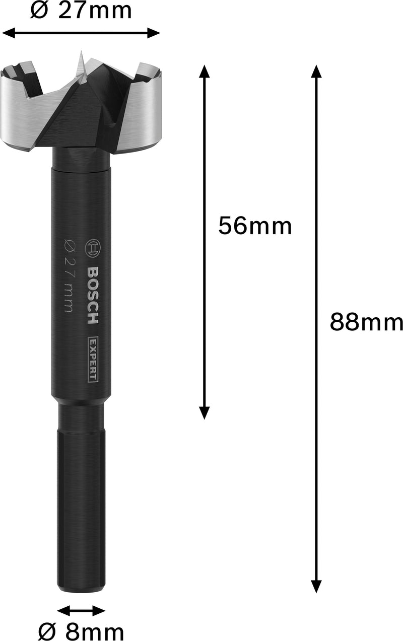 Broca Forstner para madera Bosch EXPERT, Ø 27 mm