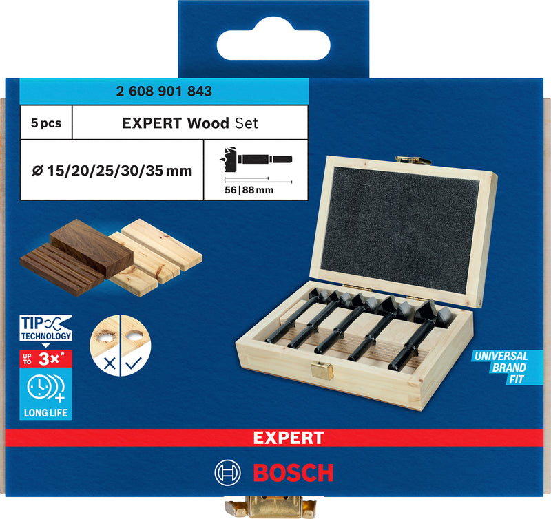 Conjunto de brocas Bosch EXPERT Wood Forstner, Ø 15