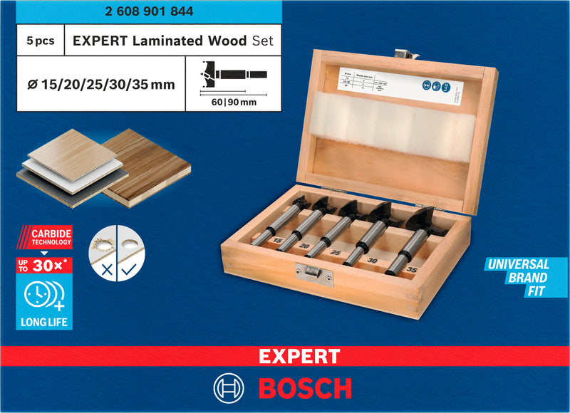 Conjunto de corte de dobradiças para madeira laminada Bosch EXPERT