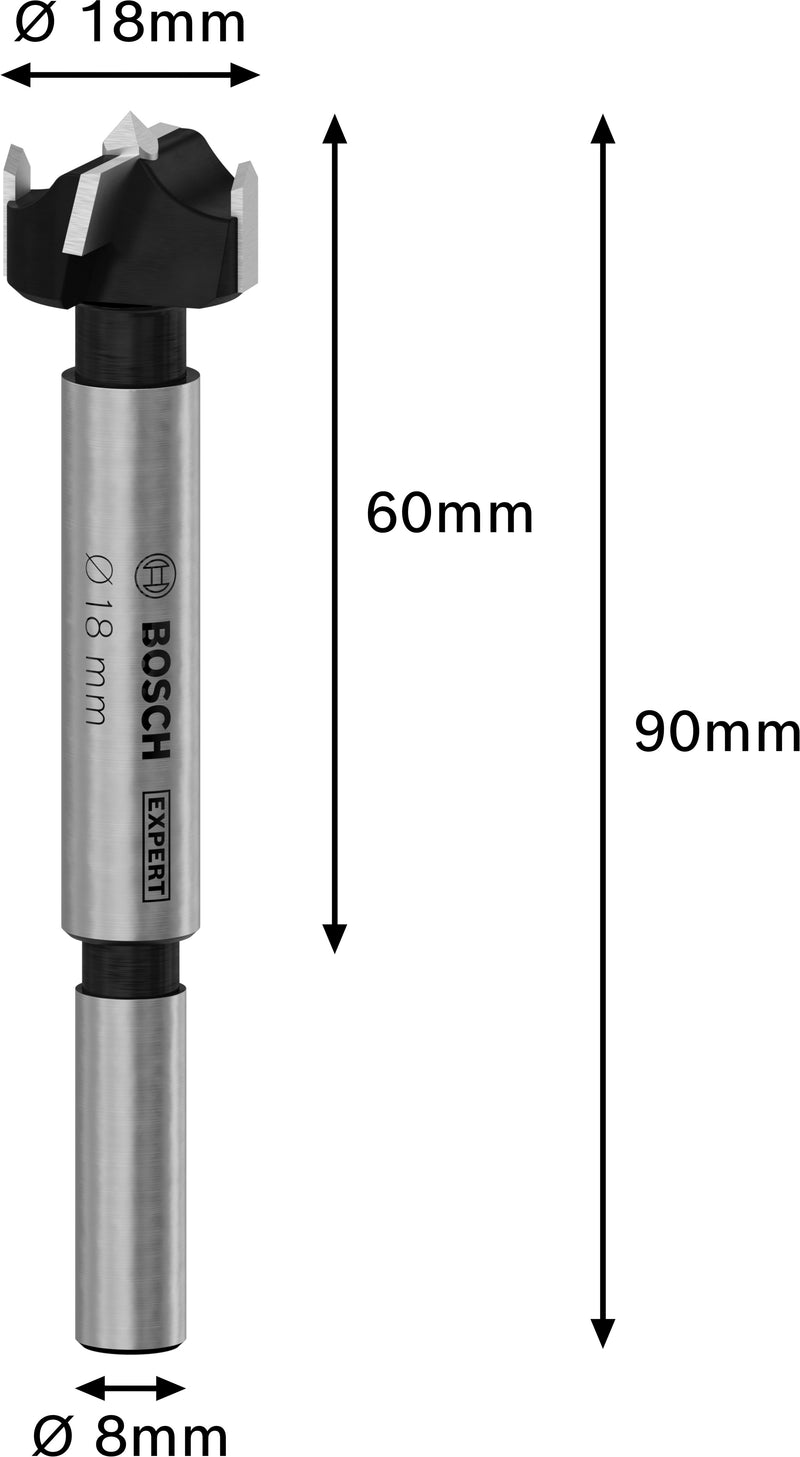 Broca de corte para bisagras de madera laminada Bosch EXPERT