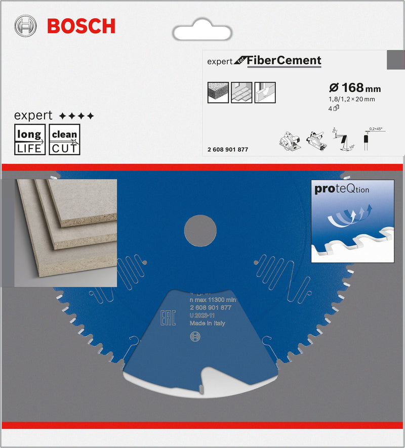 Bosch Expert para Fibrocimento 168x20x1,8/1,2x4