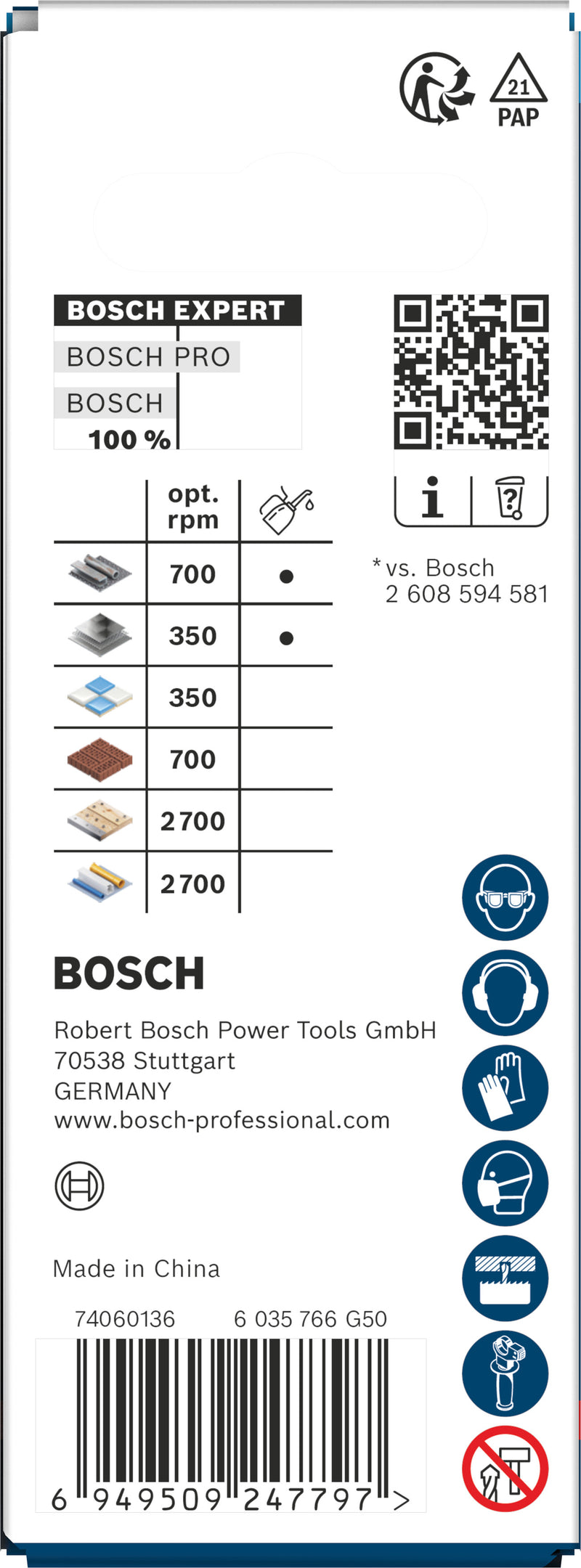 Serras craneanas Bosch Accessories (Serra craneana EXPERT Multi Material Power Change Plus, 25 x 60 mm)