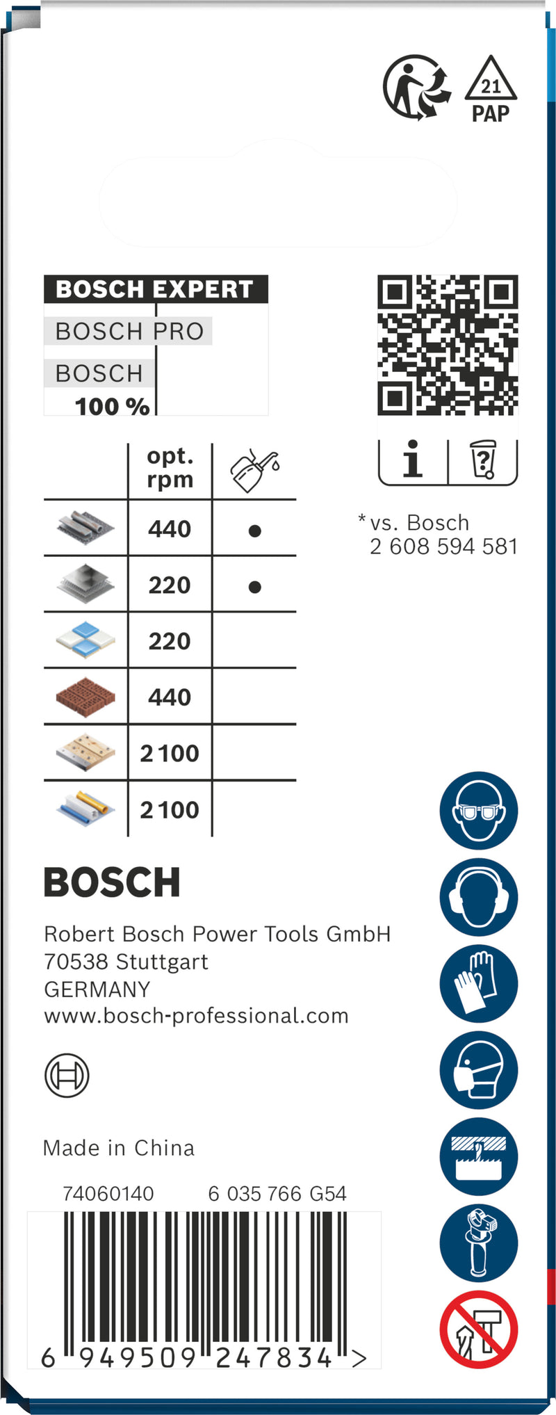 Serras craneanas Bosch Accessories (Serra craneana EXPERT Multi Material Power Change Plus, 40 x 60 mm)