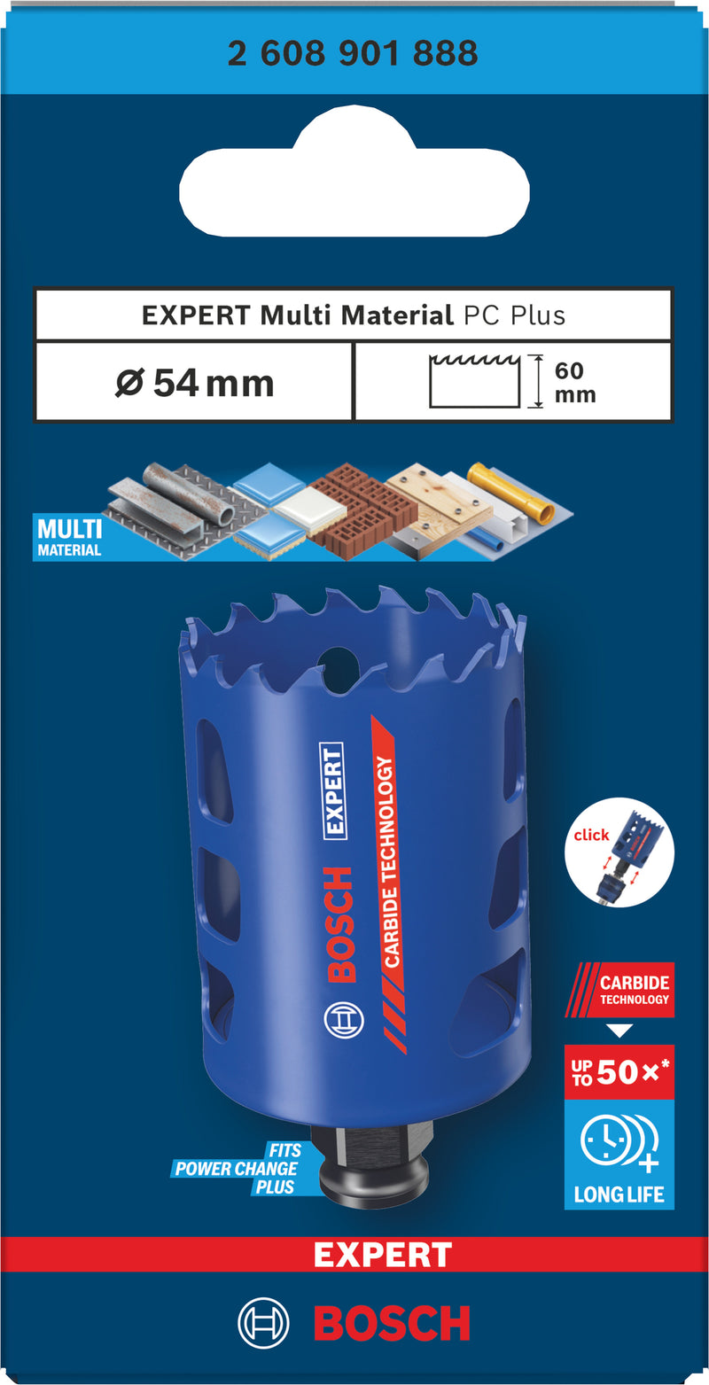 Serras craneanas Bosch Accessories (Serra craneana EXPERT Multi Material Power Change Plus, 54 x 60 mm)