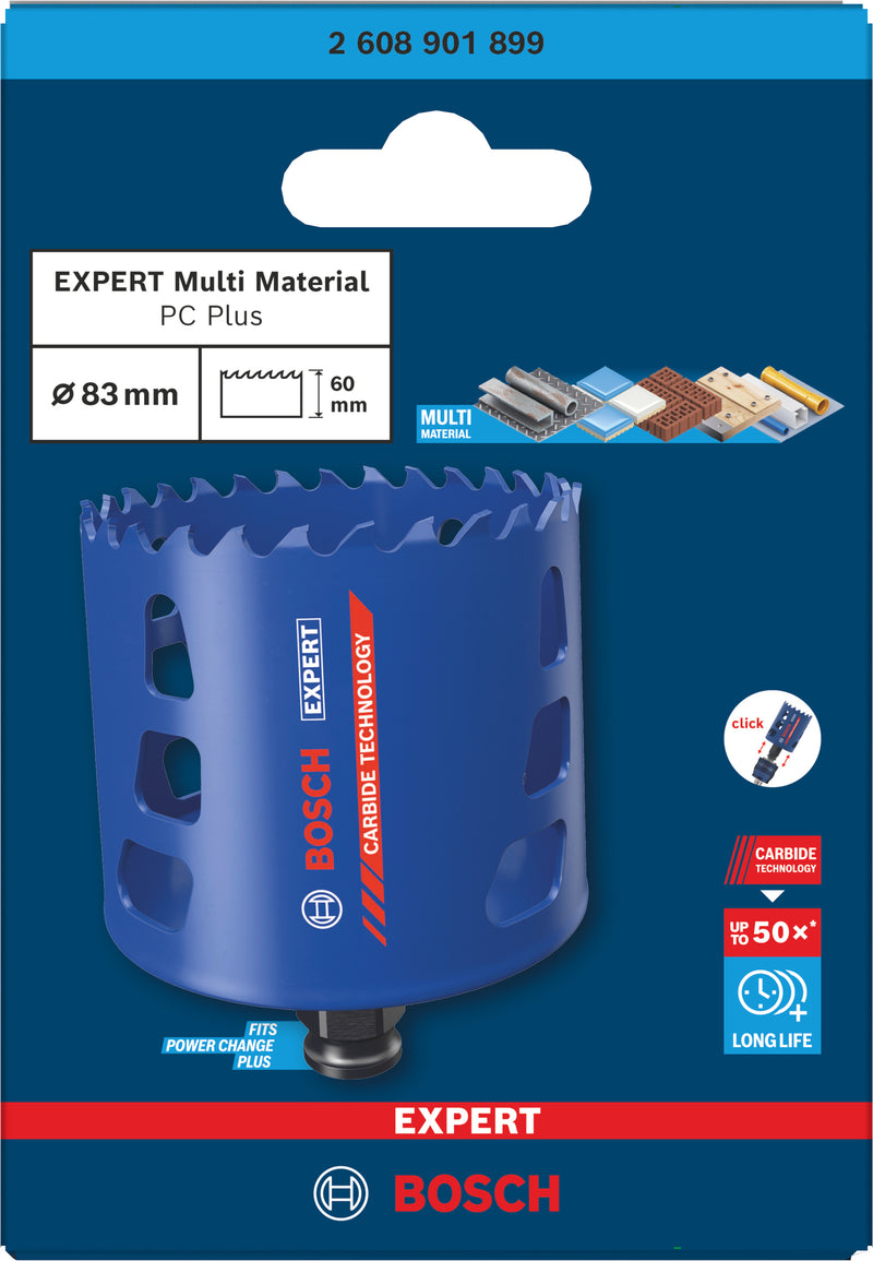 Accesorios Bosch para sierras de corona (sierra de corona EXPERT Multi Material Power Change Plus, 83 x 60 mm)