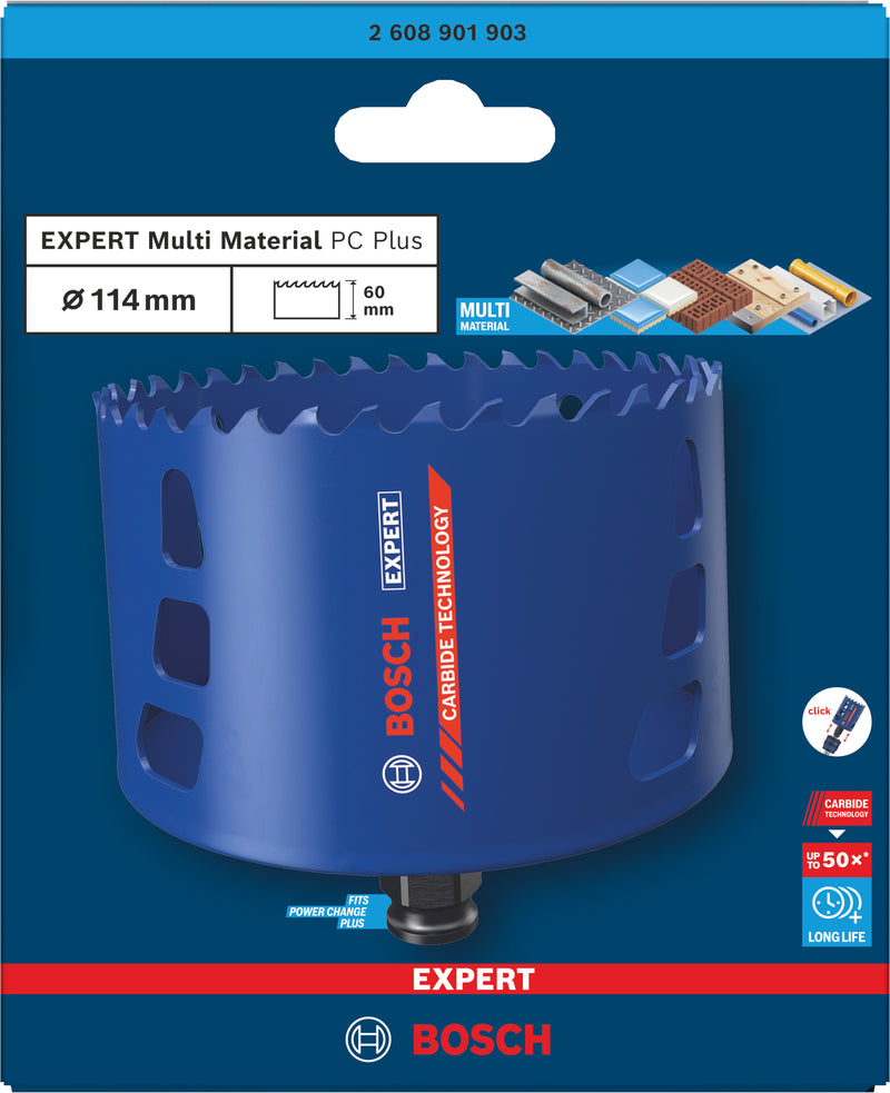 Bosch Accessories Hole Saws (EXPERT Multi Material Power Change Plus Hole Saw, 114 x 60 mm)