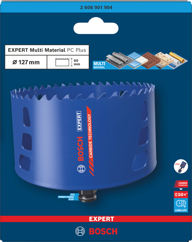 Bosch Accessories Hole Saws (EXPERT Multi Material Power Change Plus Hole Saw, 127 x 60 mm)