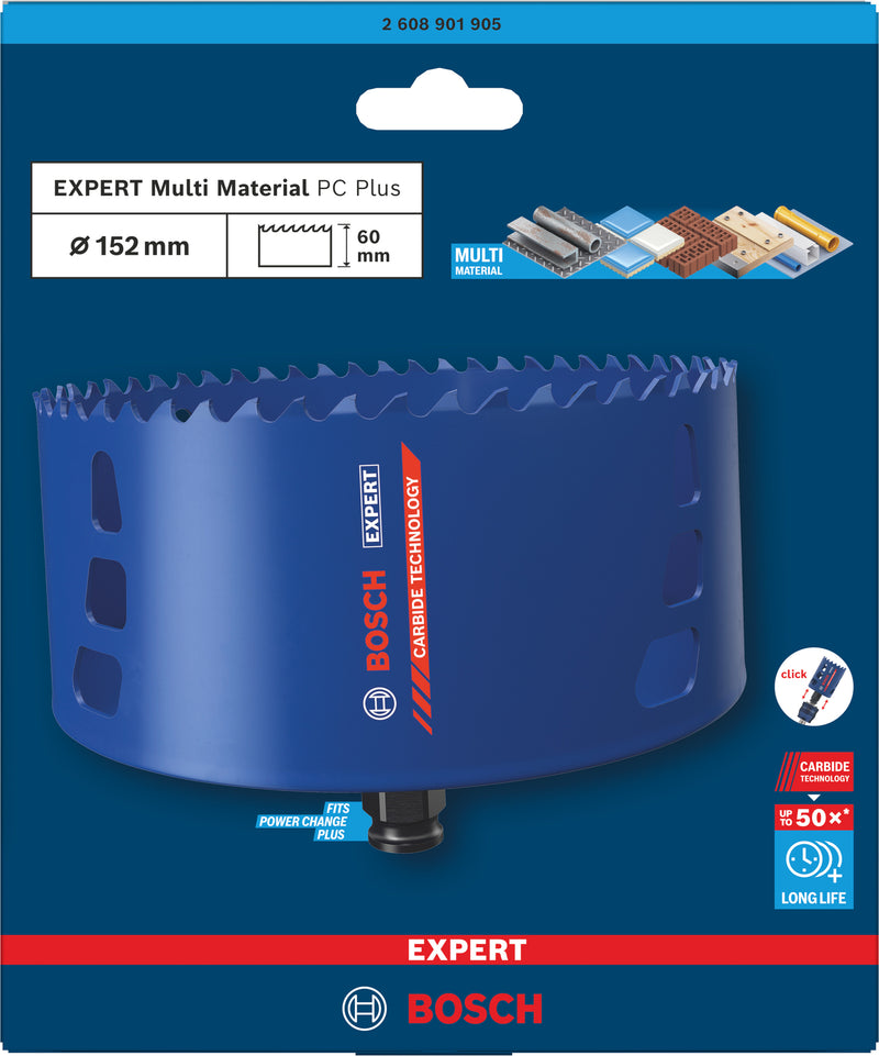 Bosch Accessories Hole Saws (EXPERT Multi Material Power Change Plus Hole Saw, 152 x 60 mm)