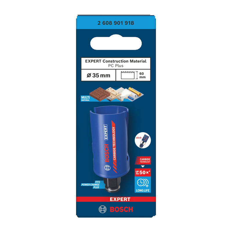 Accesorios Bosch para sierras de corona (Sierra de corona EXPERT Construction Material Power Change Plus, 35 x 60 mm)