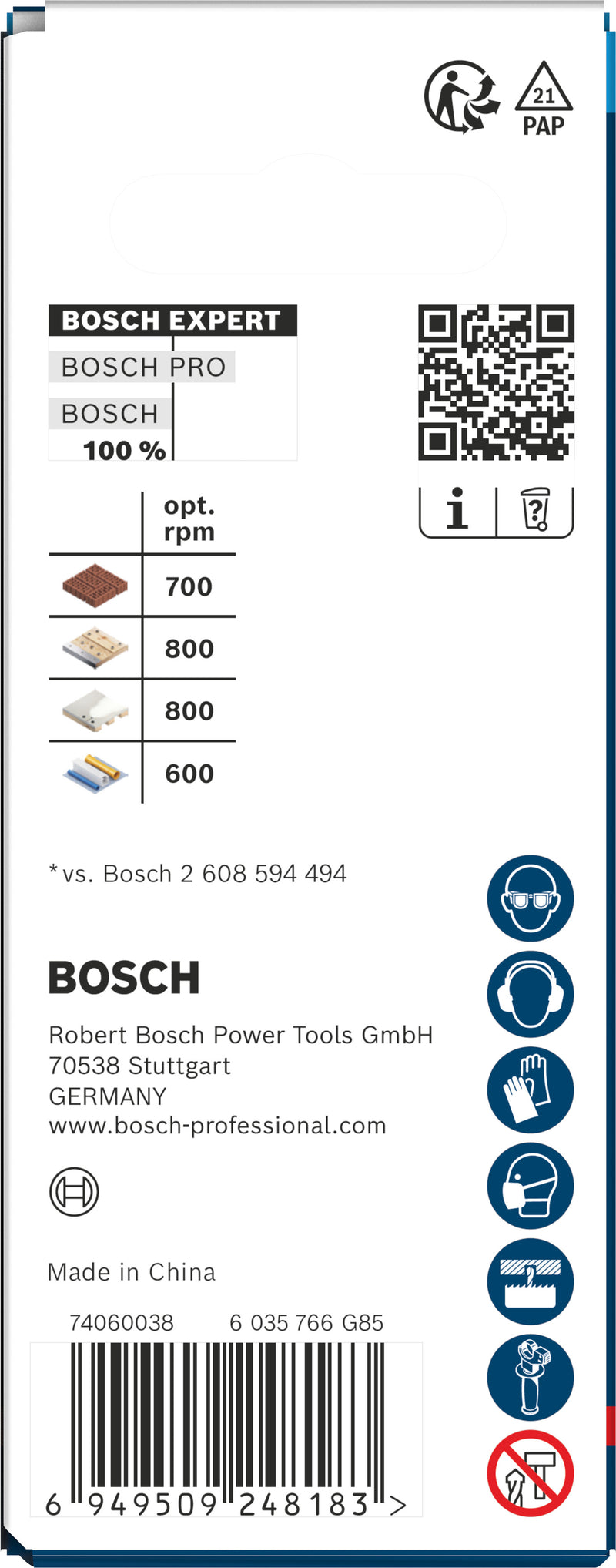 Serras craneanas Bosch Accessories (Serra craneana EXPERT Construction Material Power Change Plus, 40 x 60 mm)