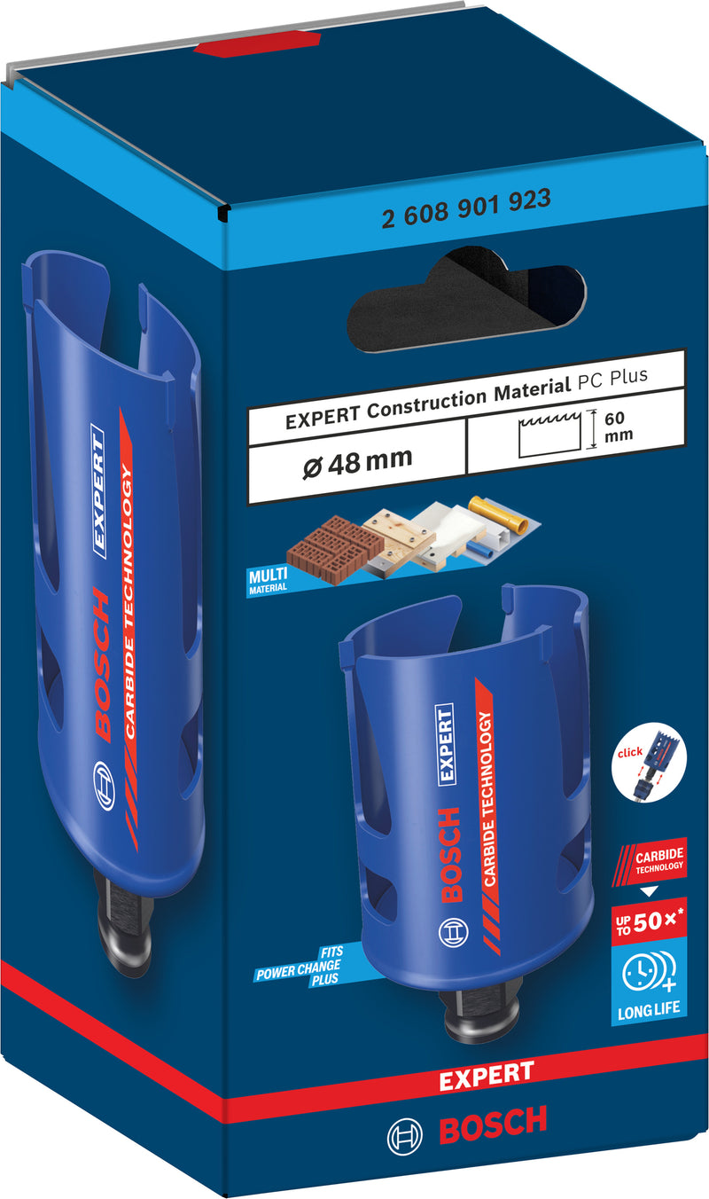 Bosch Accessories Hole Saws (EXPERT Construction Material Power Change Plus Hole Saw, 48 x 60 mm)