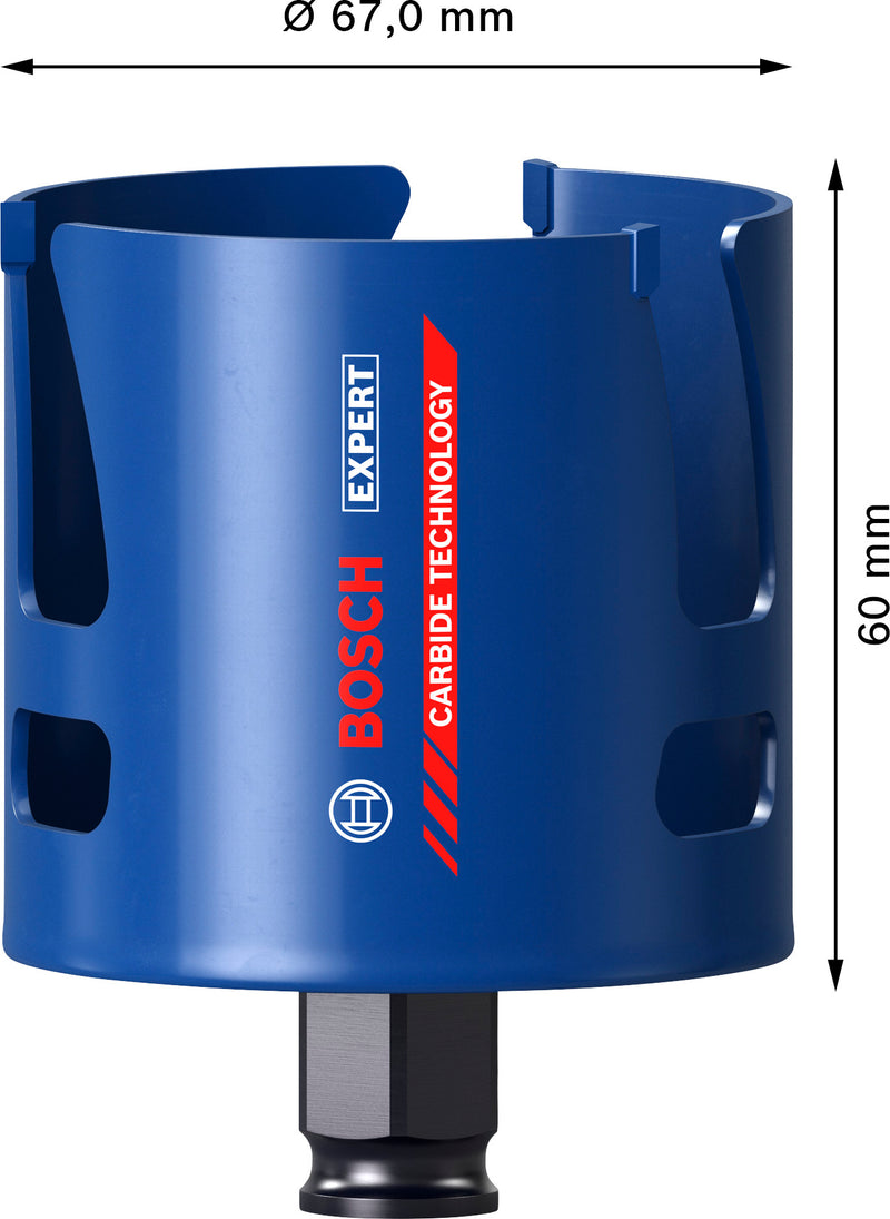 Accesorios Bosch para sierras de corona (sierra de corona EXPERT Construction Material Power Change Plus, 67 x 60 mm)