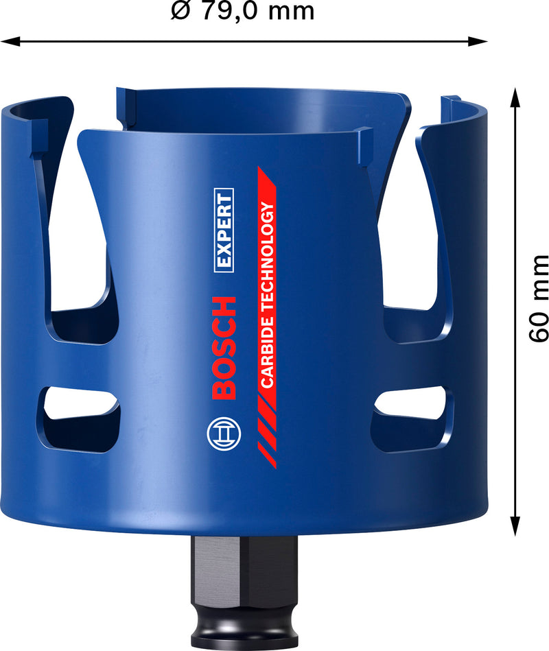 Bosch Accessories Hole Saws (EXPERT Construction Material Power Change Plus Hole Saw, 79 x 60 mm)