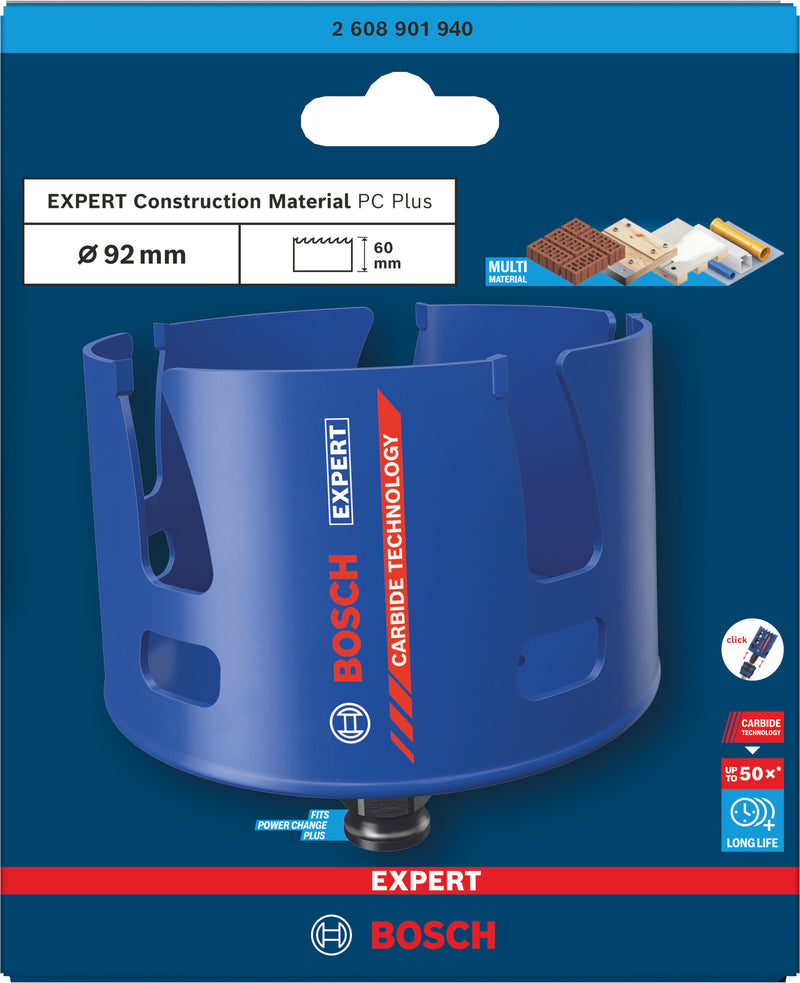 Serras craneanas Bosch Accessories (Serra craneana EXPERT Construction Material Power Change Plus, 98 x 60 mm)