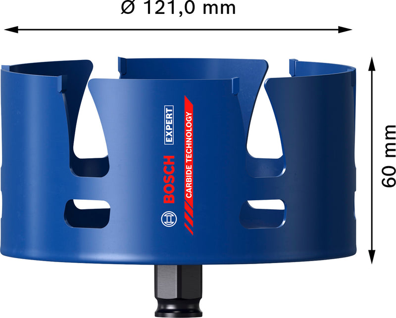 Bosch Accessories Hole Saws (EXPERT Construction Material Power Change Plus Hole Saw, 121 x 60 mm)