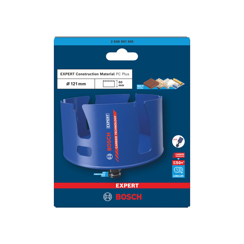 Bosch Accessories Hole Saws (EXPERT Construction Material Power Change Plus Hole Saw, 121 x 60 mm)