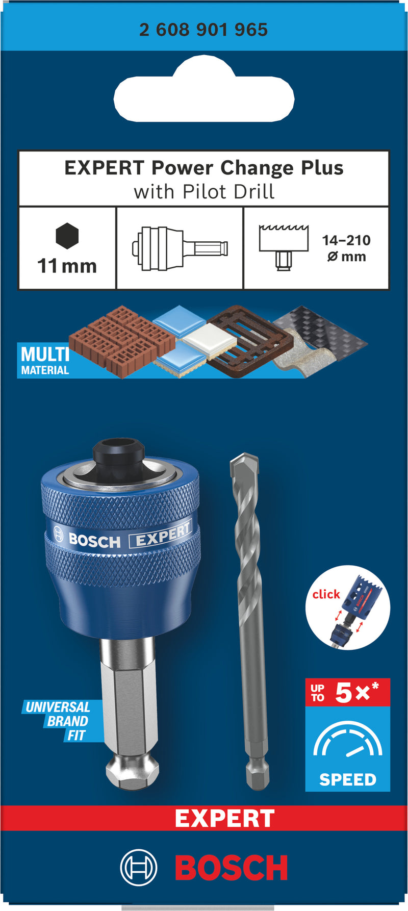 Bosch Accessories for hole saw function (EXPERT Power Change Plus with centering drill, Ø8.5 x 60 x 105 mm, 2 units)