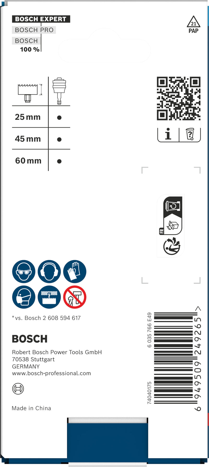 Bosch Accessories for hole saw function tools (EXPERT Power Change Plus shaft, 8.7 mm hexagonal shank)